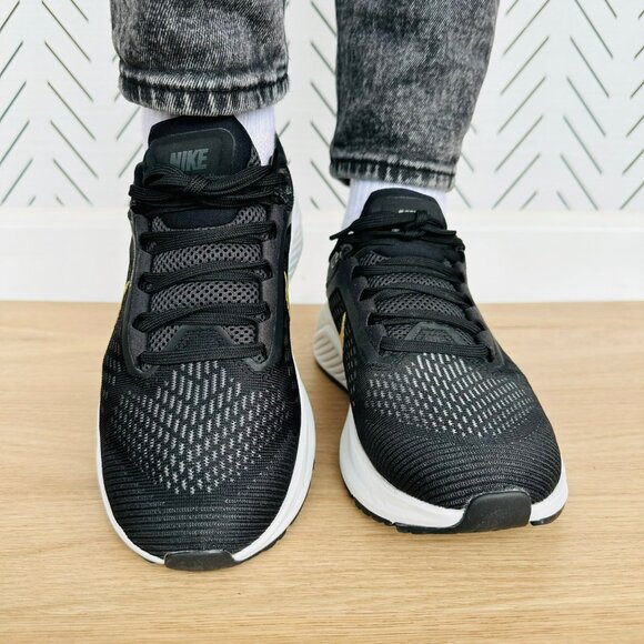 ❤️❤️Nike Air Zoom Structure 24 Sz 7.5 Womens Shoes Running Black Gold DA8570-003 - Picture 6 of 13